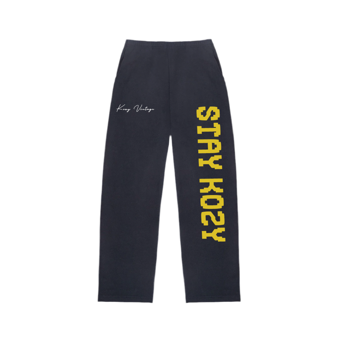 Stay Kozy Navy with Yellow sweatpant