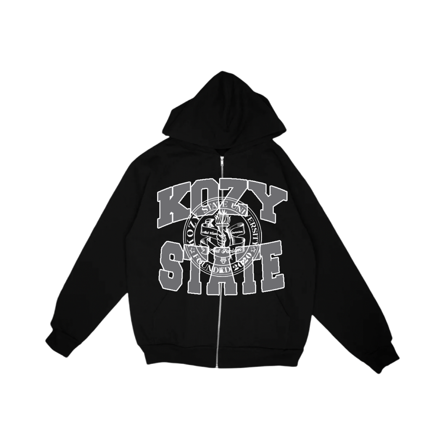 Kozy State Zip Up Jacket: Grey